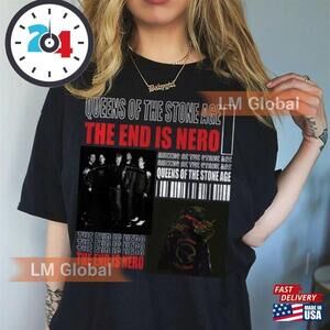 Queens Of The Stone Age Shirt In Times New Roman Album T-Shirt